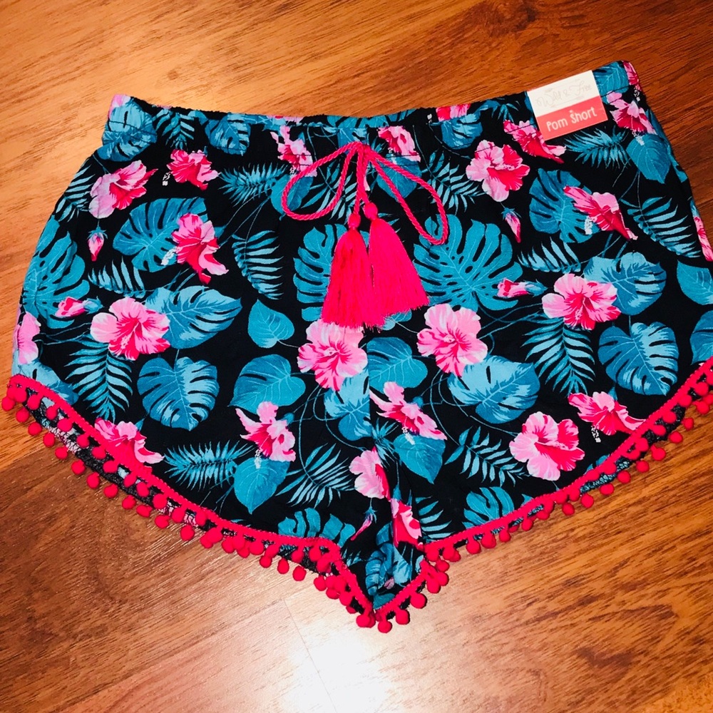 Tropical bright color shorts